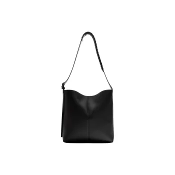 ZARA Polyurethane Shoulder Bag Men's Black