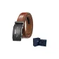 Black Strap/Gunmetal Buckle+60-Grain, Yellow Brown Strap (Dark Blue Box)