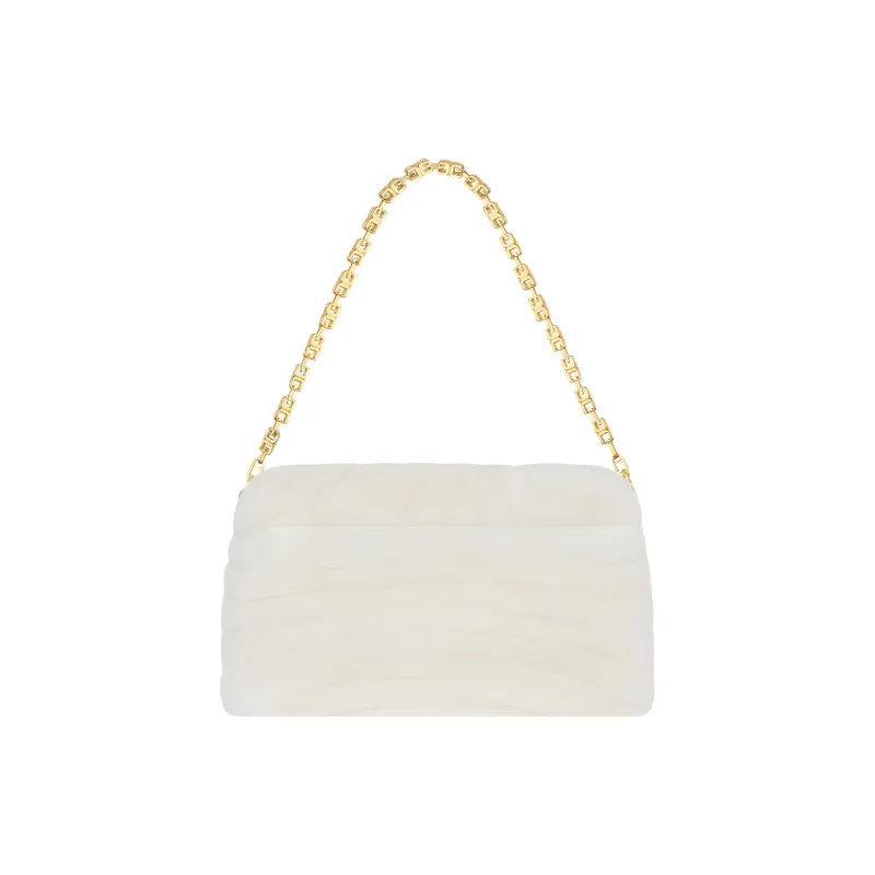 GIVENCHY 4G Shearling Shoulder Bag Crossbody Bag Small Size Women's White-1
