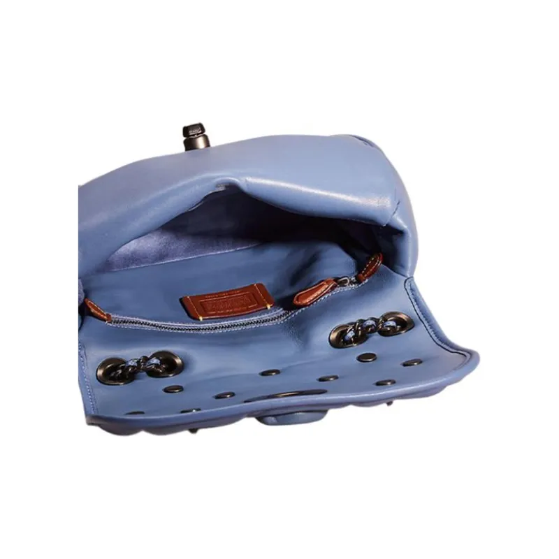 COACH Madison Leather Pillow Bag Crossbody Bag Shoulder Bag Women's Blue-4