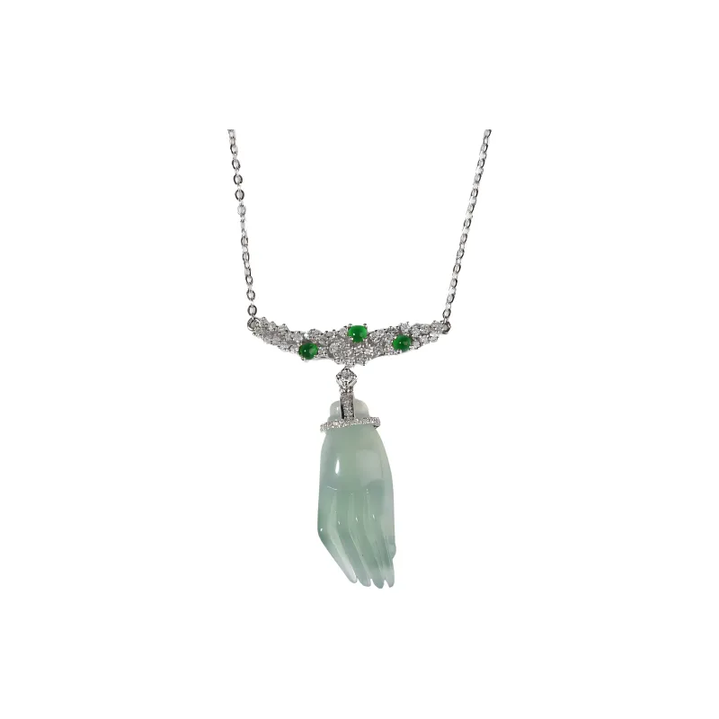 Xiangyan Ice Glutinous Jadeite Necklaces Women's-0