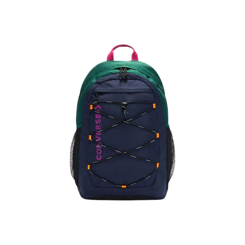 Converse Polyester Backpack Regular Unisex Green/Navy Blue-0