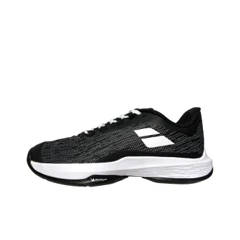 Babolat Abrasion Resistant Low Top Tennis Shoes Men's Black White