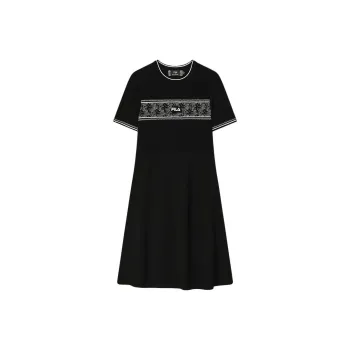 FILA x M.C.ESCHER Short Sleeved Dress Women's Jet Black