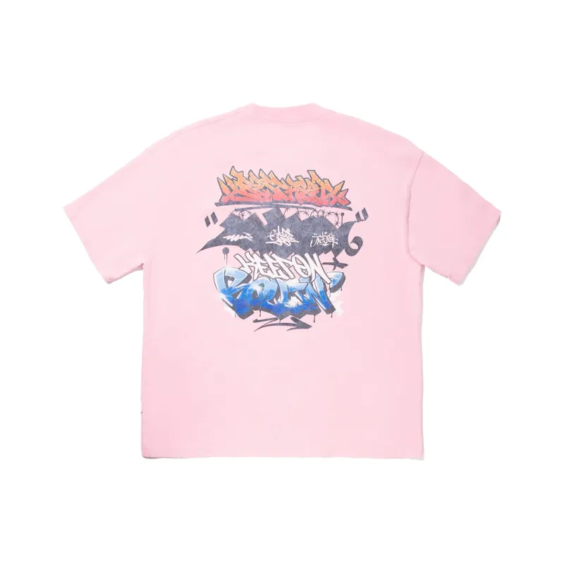 LiNing T Shirt Men's Flower Branch Pink-1