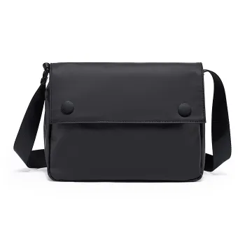 Old Man's Head Nylon Fabric Shoulder Bag, Crossbody Bag Regular Men's Black
