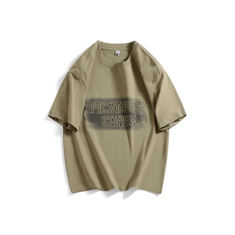 WOSAWE Half Sleeve Casual Top American Vintage Men's Clothing Trendy Brand T Shirt Unisex-0