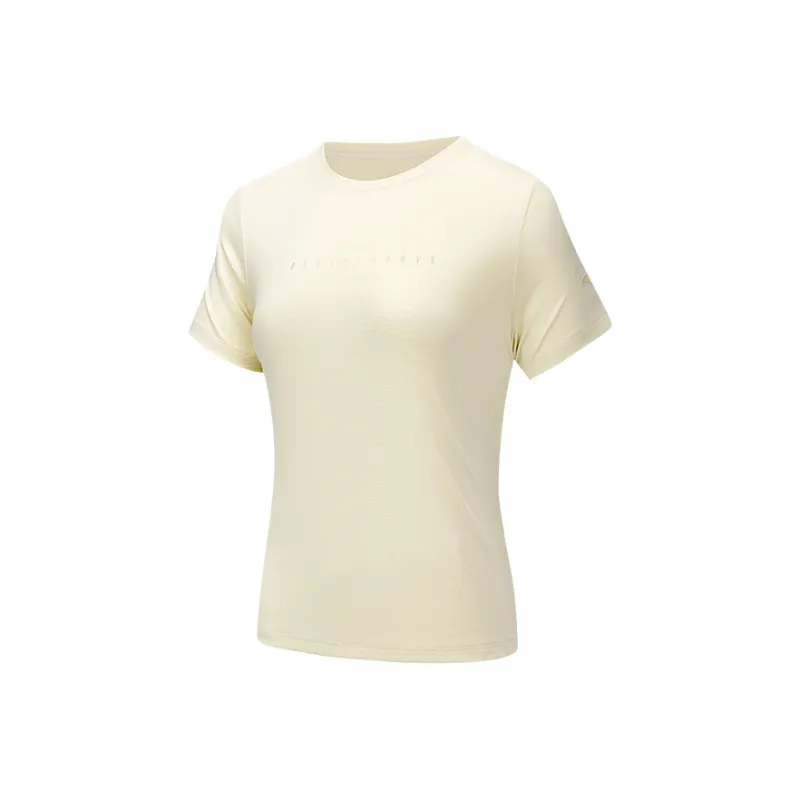 Anta Variety Training Collection T Shirt Women's Milk Crisps Yellow-0