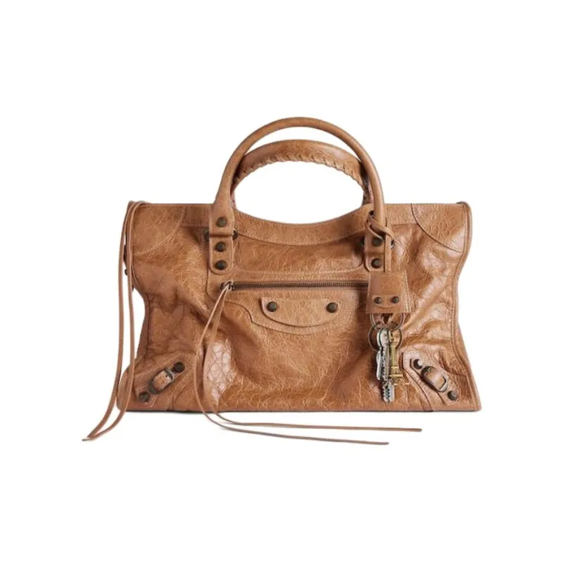 Balenciaga Le City Lambskin Bag Accessory Women's Camel-3
