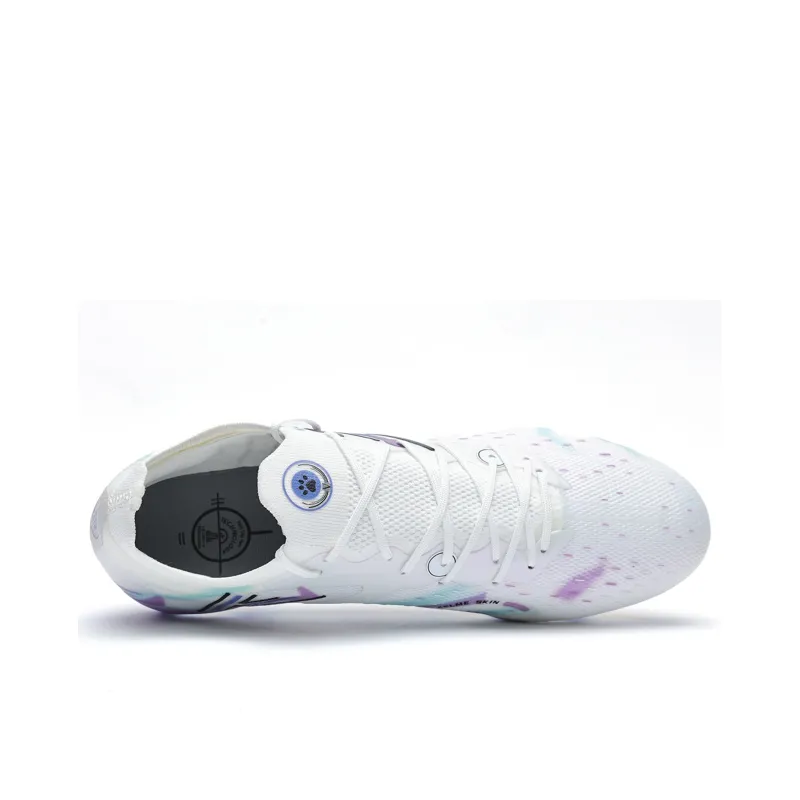 KELME Ji Di 5.0 FG Firm Ground Cushioning, Rebound, Slip Resistant Soccer Shoes Unisex White Multicolor Flagship-7