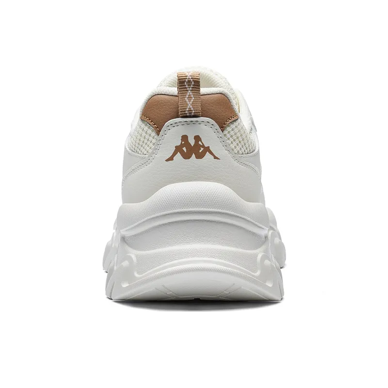 Kappa Back to Back Anti Slip Wear Resistant Low Top Chunky Sneakers Women's White Brown-4