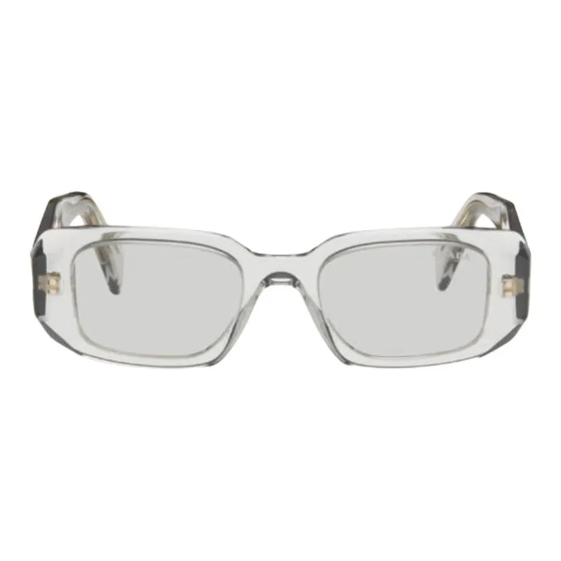 PRADA Acetate Metal Cat Eye Sunglasses Men's Gray-0