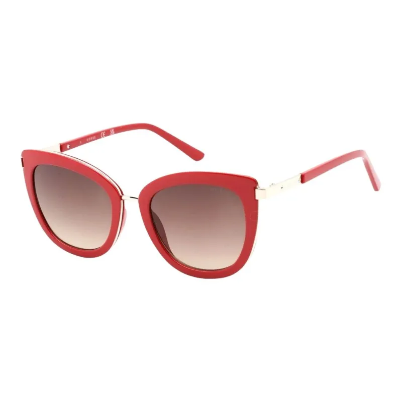 GUESS Metal Cat Eye Sunglasses Men's Red-0
