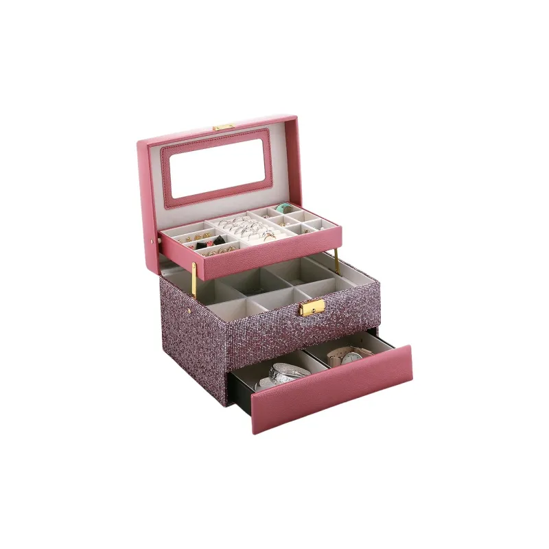 MUYAXUAN Flannelette Storage Jewelry Box For Accessories-3