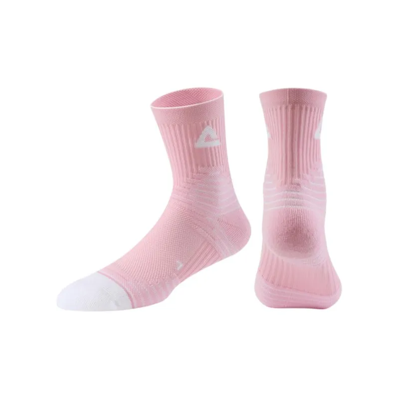 PEAK Basketball Socks Unisex White Blue-5