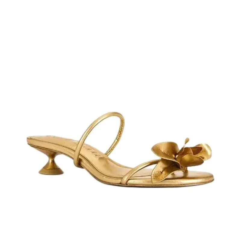 CULT GAIA Slip Resistant Slide Slippers 3.2cm Women's Gold-1