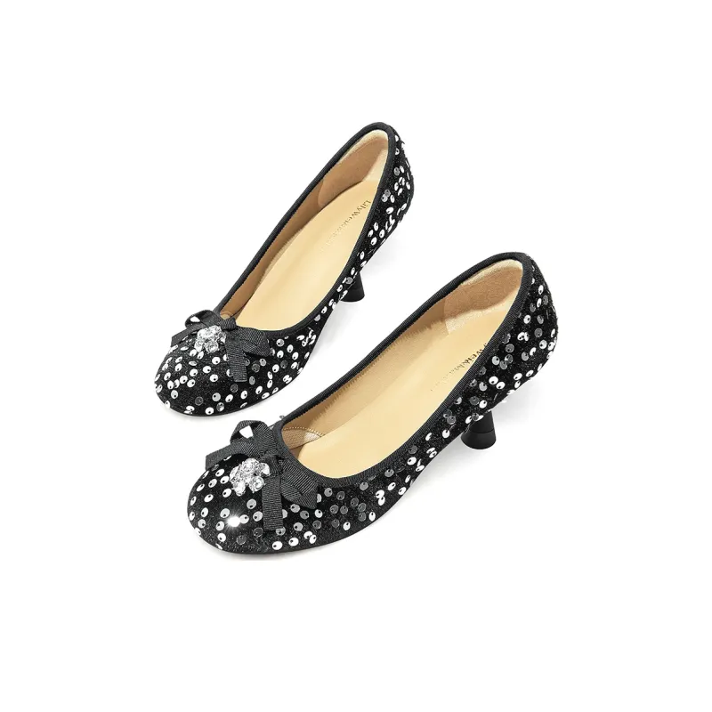Lily Wei Rosescene Spool Heel High Heels Women's Black-2