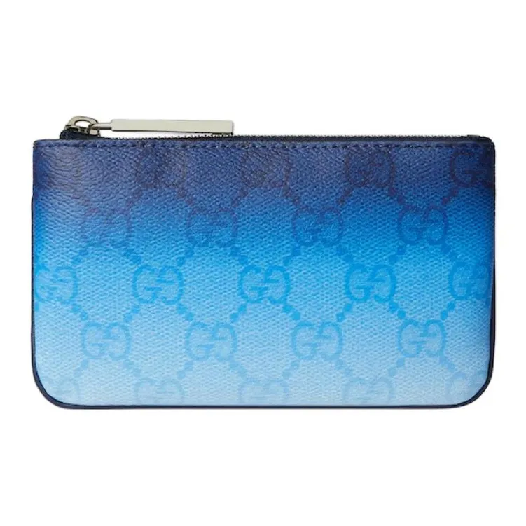 GUCCI Coated Fabric Key Pouch Men's Blue-1