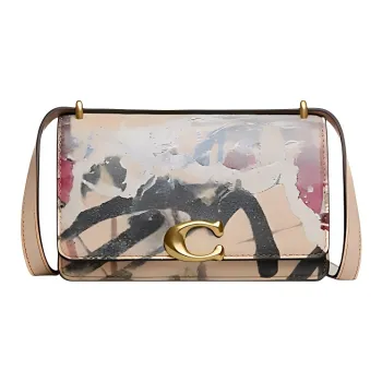 COACH MINT+SERF Collaboration Bandit Cow Leather Shoulder Bag, Crossbody Bag Trumpets Women's Brown