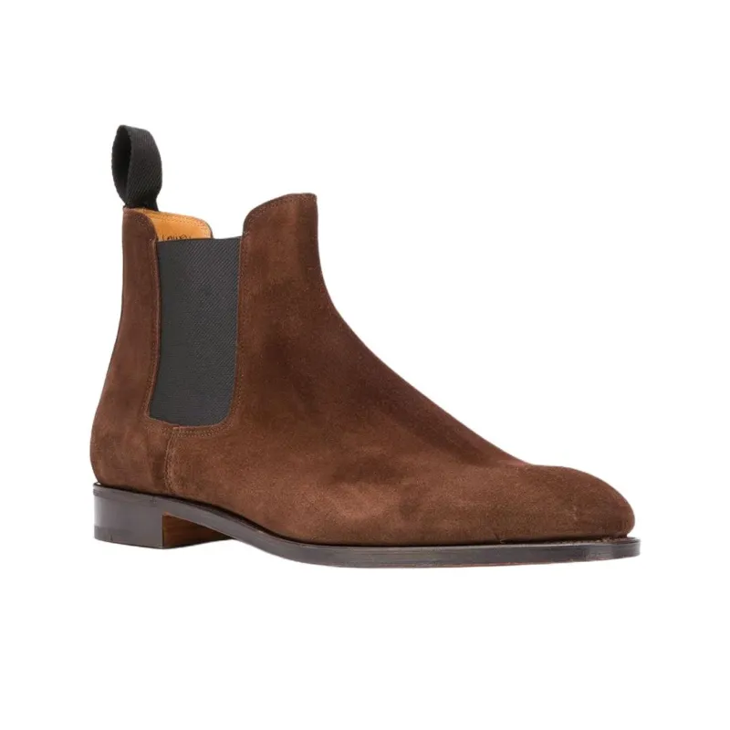 JOHN LOBB Lawry Short Chelsea Boots Men's Brown-1