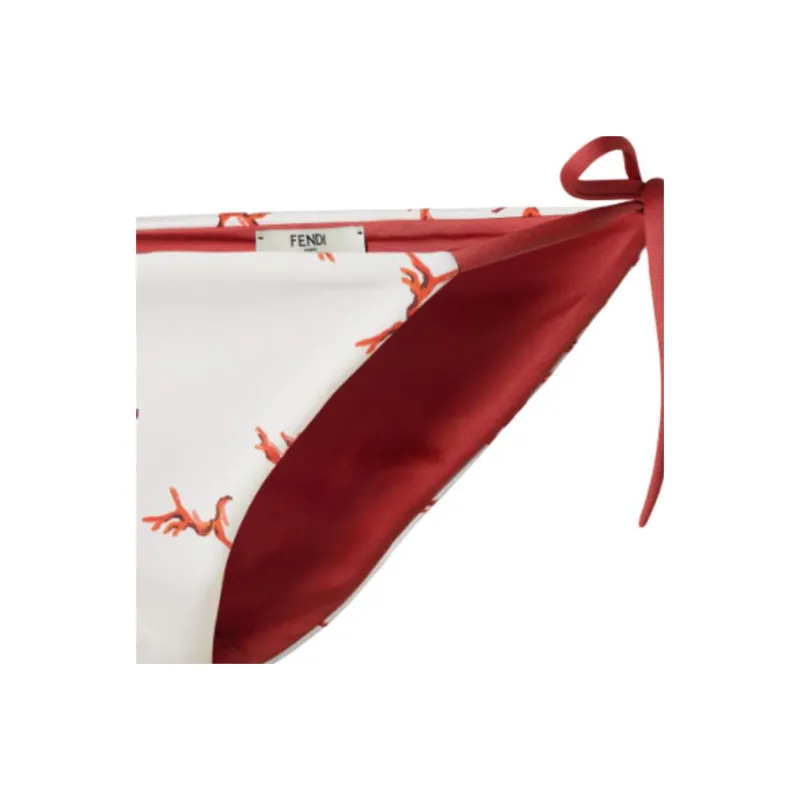 FENDI SS25 Swimming Shorts Women's White Red-2