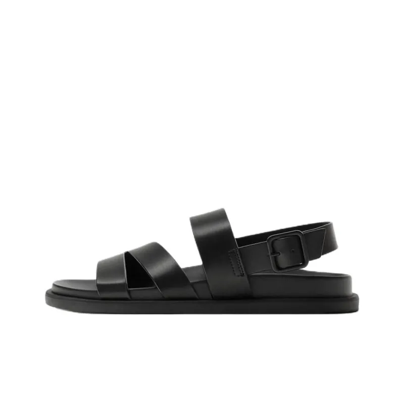 ZARA One Strap Sandals Men's Black-0