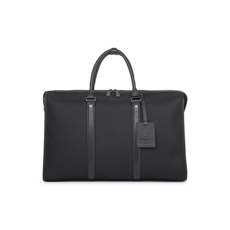 Chrisdien Deny Cow Leather Travel Bag Men's Black-0