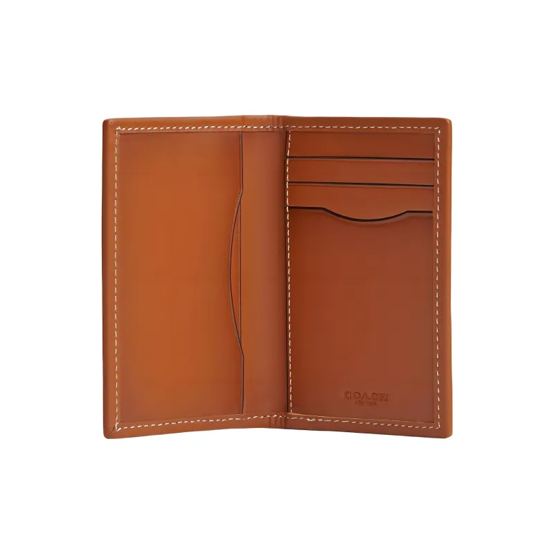 COACH Fabric With Cow Leather Coin Purse Wallet Men's Brown & Gray-1