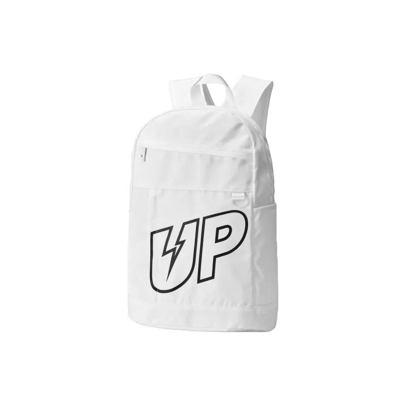 TURN UP Polyester Backpack Unisex White-1