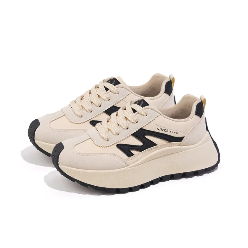 Gai Renpu Slip Resistant, Abrasion Resistant, Breathable Low Top Chunky Sneakers Women's-1