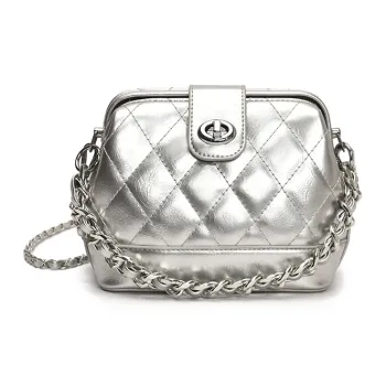Teddy Bear Collection PU Shoulder Bag, Crossbody Bag Women's Silver/Ecru/Black/Red/Blue