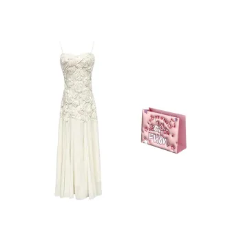 FLIM Slip Dresses Women's White Bear Box