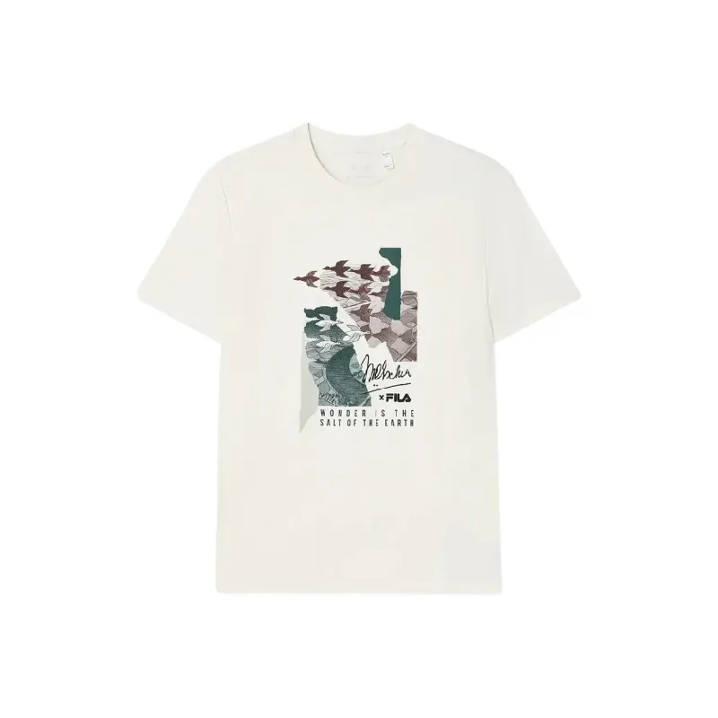 FILA x M.C.ESCHER SS25 T Shirt Men's Cloud White-0