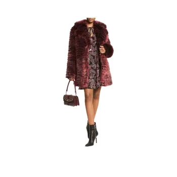 MICHAEL KORS Tiger Print Faux Fur Coat Coats Women's Red