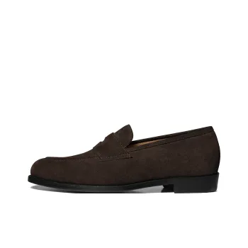 THOM WILLS British Style Business Casual Slip on Loafers Men's Coffee