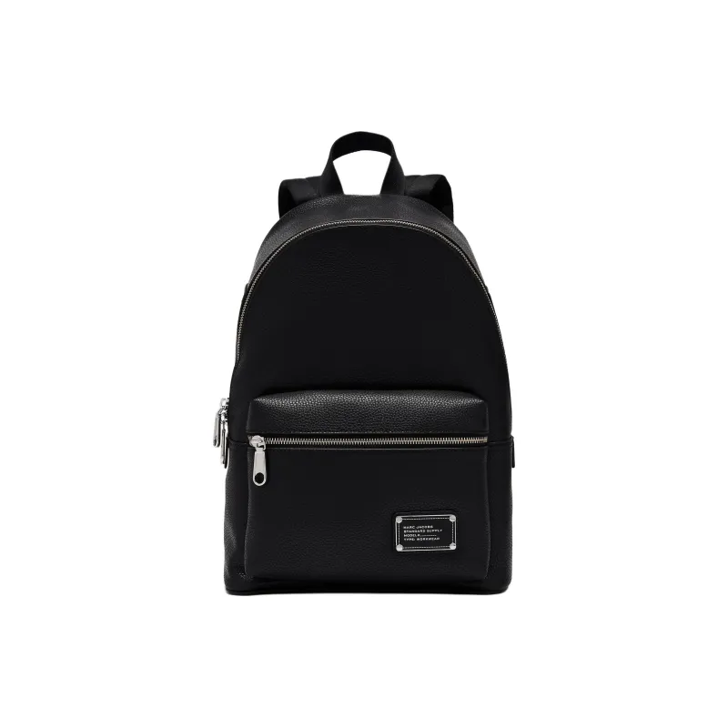 MARC JACOBS Pebble Leather Backpack Unisex Black-0