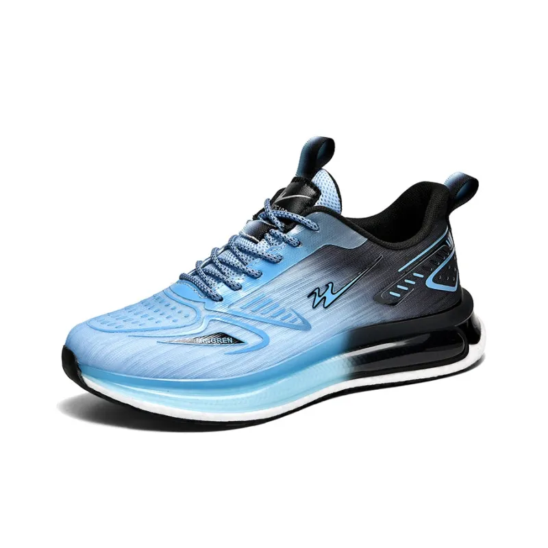 Binary Cushioning Rebound Lightweight Breathable Slip Resistant Low Top Running Shoes Unisex Ice Blue-1