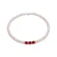 Red agate pearl necklace