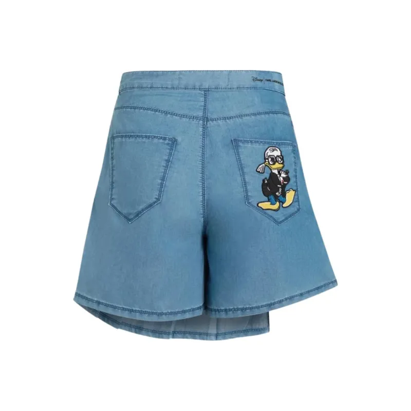 KARL LAGERFELD x Disney Denim Shorts Women's Blue-1