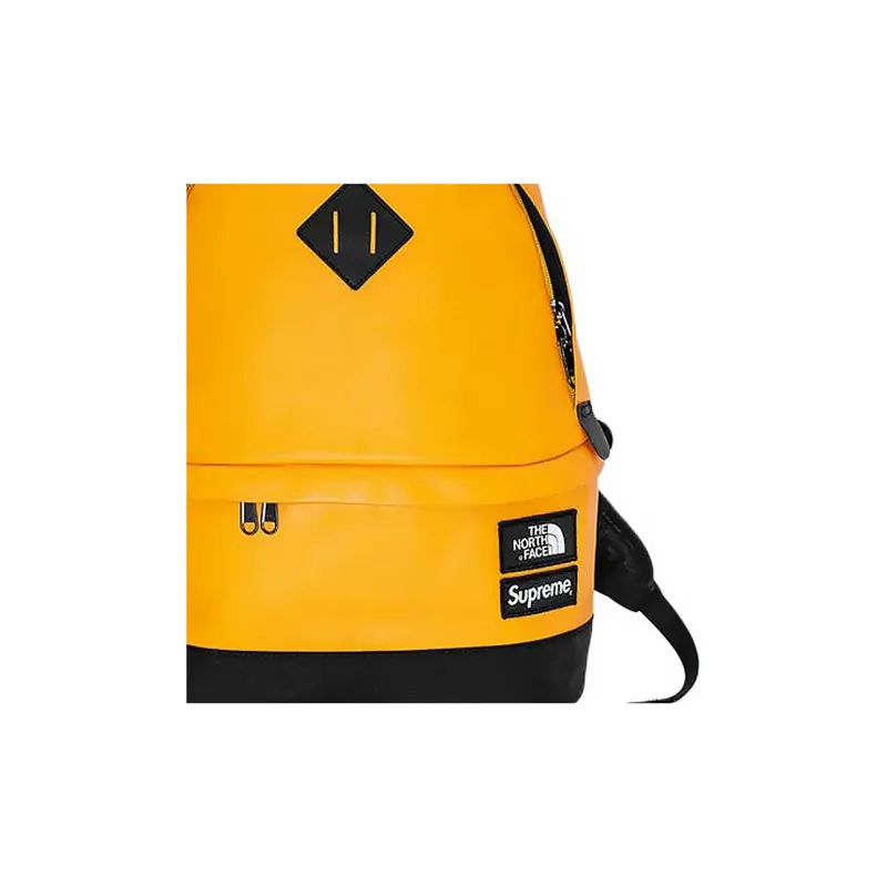 Supreme THE NORTH FACE Collaboration Leather Backpack Unisex Yellow-4