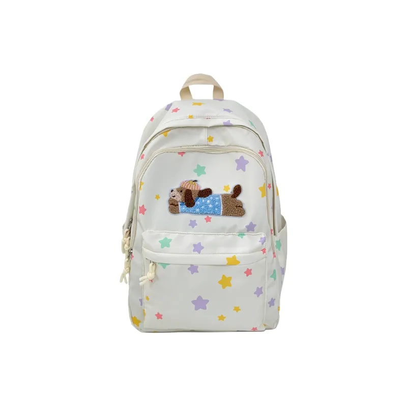 WICKBUEN Nylon Backpack Tubas Women's White/Yellow/Blue-0