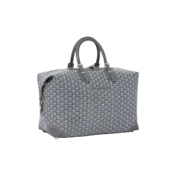 GOYARD Bowling Canvas One Shoulder Crossbody Handbag, Travel Bag Unisex Gray