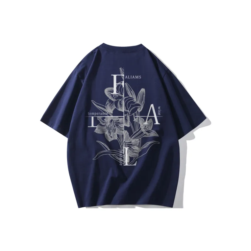 FALIAMS T Shirts Unisex Navy Blue-1