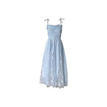 AFGGD Slip Dresses Women's Light Blue