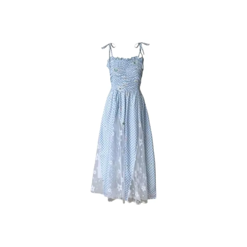 AFGGD Slip Dresses Women's Light Blue-0