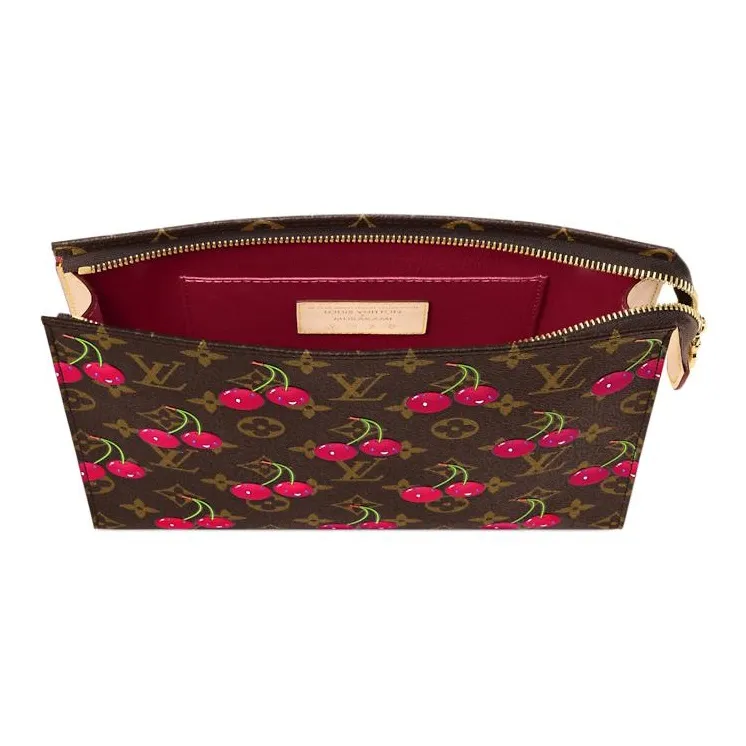 LOUIS VUITTON Takashi Murakami Collaboration Monogram Coated Canvas Toiletry Bag Clutch Women's Brown-3