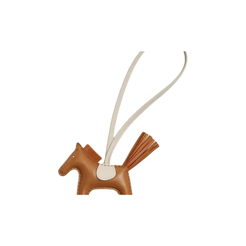 HERMES Rodeo Milo Lambskin Bag Charm Bag Merch Trumpets Unisex Gold Gingerbread-1