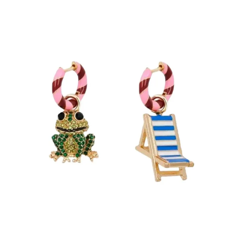 ESSENTIEL ANTWERP Rhinestone, Enamel, Zinc Alloy, Enamel, Glass, Brass, Hardware Accessories Earrings Unisex Multicolor-0