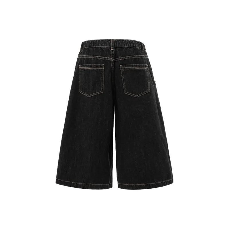 FORCEPULR Denim Shorts Unisex Black-1
