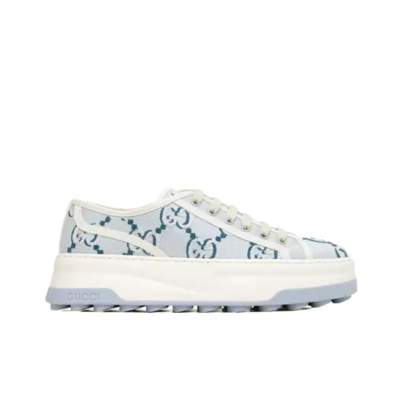 GUCCI Tennis 1977 Low Top Casual Shoes Women's Blue-1